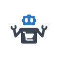 Shopping robot service icon