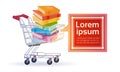 Shopping Sale Books Stack Education Concept Royalty Free Stock Photo