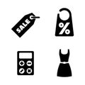Shopping, Sale, Discount. Simple Related Vector Icons Royalty Free Stock Photo