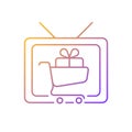 Shopping show gradient linear vector icon Royalty Free Stock Photo