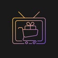 Shopping show gradient vector icon for dark theme Royalty Free Stock Photo