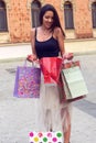 Shopping with a smile. women holding a shopping bag