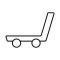 Flat Black Shopping Cart Icon Royalty Free Stock Photo