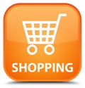 Shopping special orange square button Royalty Free Stock Photo