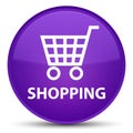 Shopping special purple round button Royalty Free Stock Photo