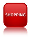 Shopping special red square button Royalty Free Stock Photo