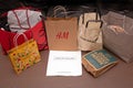 Shopping spree paper bags