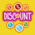 Shopping Stickers Best Price Discount Sale Concept