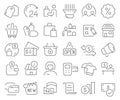 Shopping and store line icons collection. Thin outline icons pack. Vector illustration eps10 Royalty Free Stock Photo