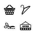 Shopping, Store. Simple Related Vector Icons Royalty Free Stock Photo