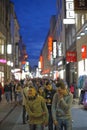 SHOPPING STREET, COLOGNE Royalty Free Stock Photo