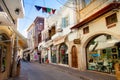 Shopping street in Rethymno Royalty Free Stock Photo