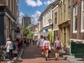 Shopping street in downtown Zierikzee, Schouwen-Duiveland, Zeeland, Netherlands