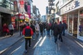 Shopping street Hohe Strasse in Cologne, Germany Royalty Free Stock Photo