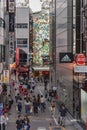 TOKYO, JAPAN - August 21 2018: Shopping street leading to Shibuya Crossing Intersection in front of Shibuya Station Royalty Free Stock Photo