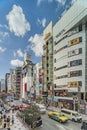 TOKYO, JAPAN - August 21 2018: Shopping street leading to Shibuya Crossing Intersection in front of Shibuya Station. Royalty Free Stock Photo