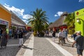 Shopping street in Puerta Maya cruise port Cozumel