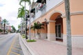 Shopping street retail stores & businesses, FL Royalty Free Stock Photo