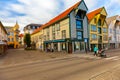 Shopping street in Stavanger Royalty Free Stock Photo
