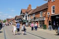 Shopping street, Stratford-upon-Avon. Royalty Free Stock Photo