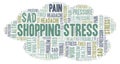 Shopping Stress word cloud Royalty Free Stock Photo