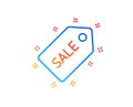 Shopping tag line icon. Sale Coupon sign. Vector