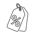 Shopping tags simple vector icon. Special offer sign illustration. Discount coupons symbol. Royalty Free Stock Photo