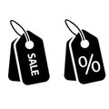 Shopping tags vector icon set. Special offer illustration sign collection. Discount coupons symbol.