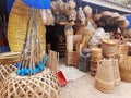 Shopping with Thailand local basketwork shop