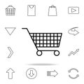 shopping trolley icon. Detailed set of simple icons. Premium graphic design. One of the collection icons for websites, web design Royalty Free Stock Photo