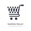 shopping trolley icon on white background. Simple element illustration from General concept Royalty Free Stock Photo