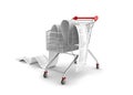 Shopping Trolley With long Receipts