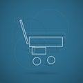 Shopping trolley Modern Color Icon for web. New creative design symbol.