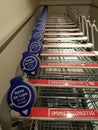 Shopping trolleys.