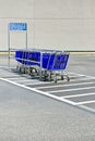 Shopping trollies at the parkin