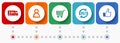 Shopping vector icons, shop and store flat design web buttons collection, business concept infographic template Royalty Free Stock Photo