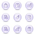 Shopping web icons, glossy pearl series