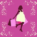 Shopping Woman Silhouette.