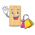 Shopping wooden cutting board character cartoon