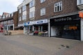 Shops along the Corbets Tey high street in Upminster, East London, UK Royalty Free Stock Photo