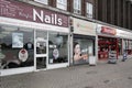 Shops along the Corbets Tey high street in Upminster, East London, UK Royalty Free Stock Photo