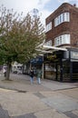 Shops along the Corbets Tey high street in Upminster, East London, UK Royalty Free Stock Photo