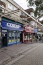 Shops along the Corbets Tey high street in Upminster, East London, UK Royalty Free Stock Photo