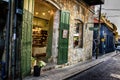 The shops and antique stores in old quarter of Tel Aviv, Israel, Neve Tzedek. Royalty Free Stock Photo