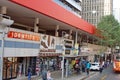 Businesses along a main road in Braamfontein, Johannesburg