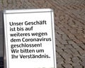 Shops closed Coronavirus in german