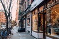 Shops on Elizabeth Street in Nolita, New York, USA