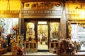 Shops in historical Moez street in egypt Royalty Free Stock Photo