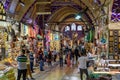 Shops inside Grand Bazaar in Istanbul, Turkey Royalty Free Stock Photo