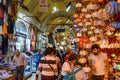 Shops inside Grand Bazaar in Istanbul, Turkey